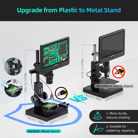 Andonstar AD269S endoscope inspection of a component for internal visibility.