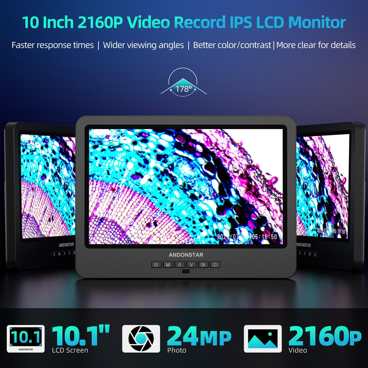 Andonstar AD269S UHD 2160p video capture for sharp recordings.