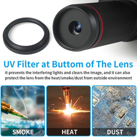 Micro SD slot allows quick capture of images and videos from the microscope.