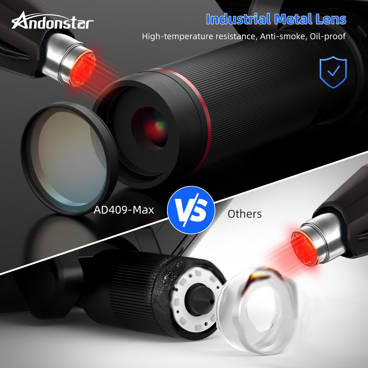 Andonstar AD409 10.1-inch LCD screen shows crisp microscopic details