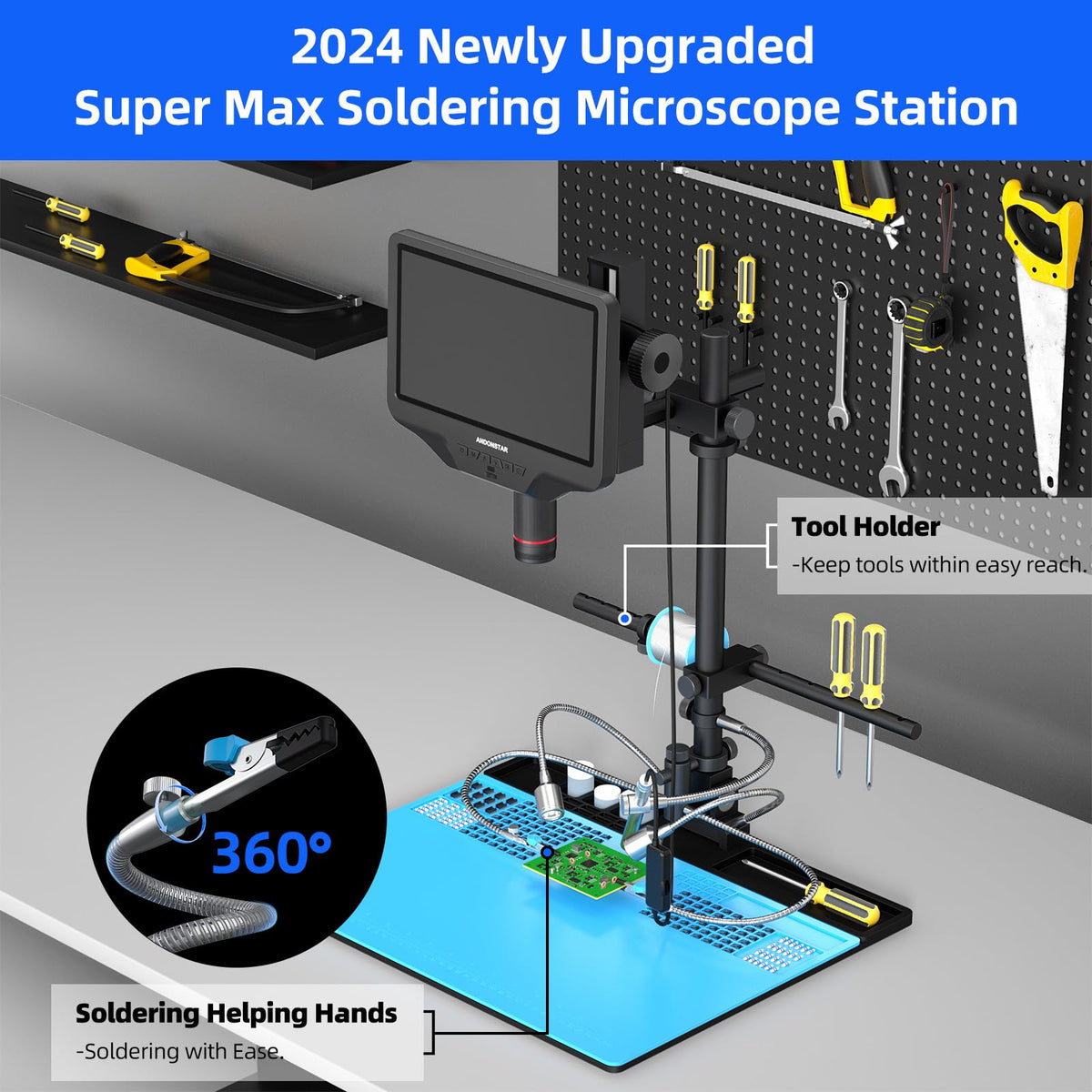 Andonstar AD409 endoscope provides a 360-degree view of components