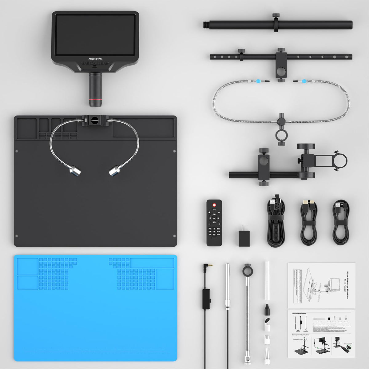 Andonstar AD409 included accessories simplify quick setup and testing