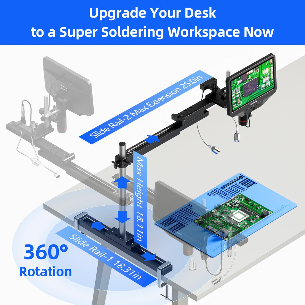 Andonstar AD409 SA HDMI output for live display on larger monitors