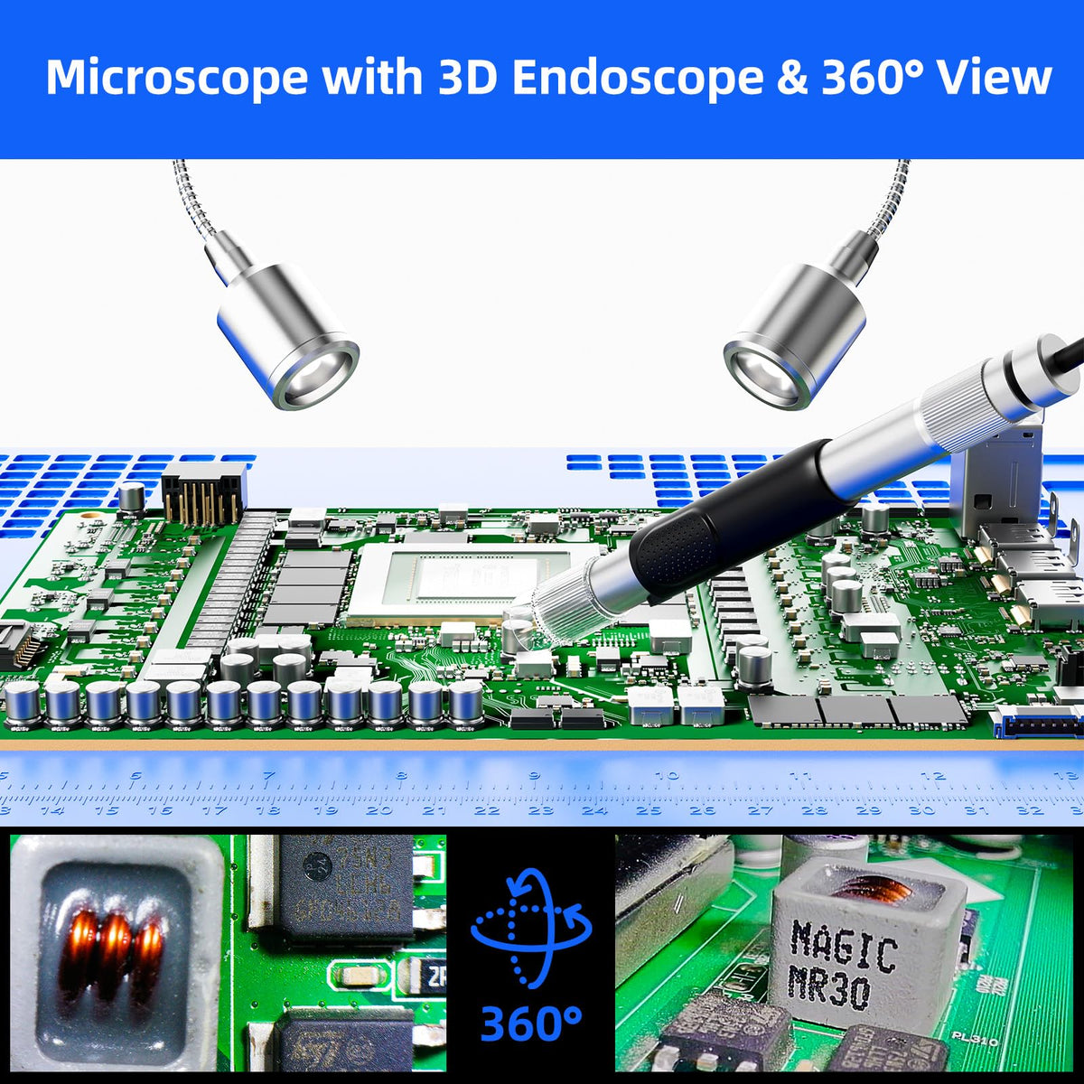 Andonstar AD409 SA metal rail clamps secure heavy workpieces during adjustments