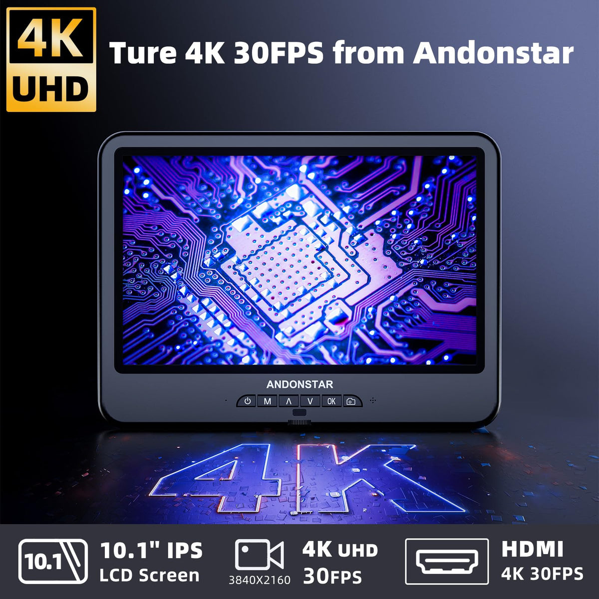Andonstar microphone-enabled 4K video recording for tutorials and demonstrations