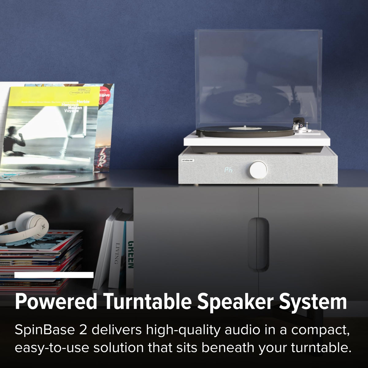 Andover Audio Spinbase 2 back panel ports enable versatile input connections.