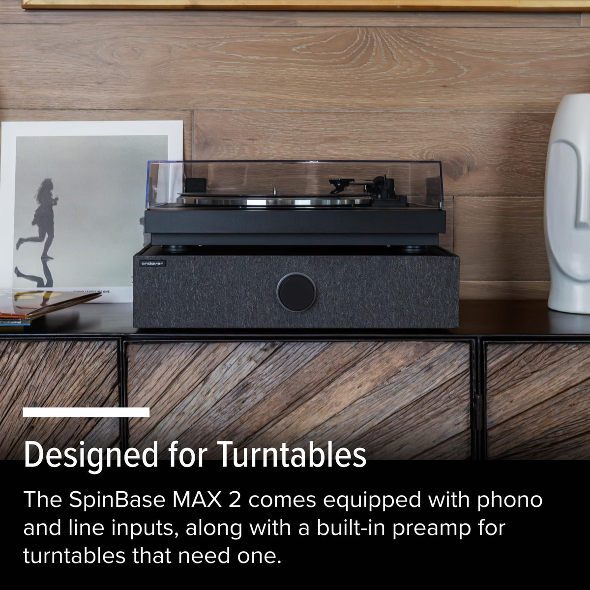 Andover Audio SpinBase MAX 2 Bluetooth streaming for flexible listening