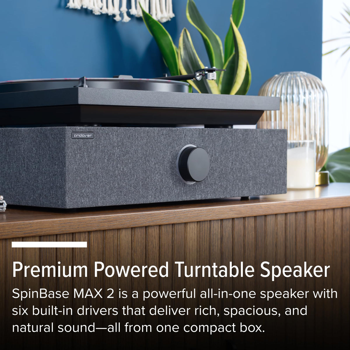 Andover Audio SpinBase MAX 2 built-in phono preamp simplifies setup