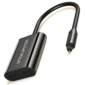 Andtobo 1in-2out Toslink splitter for shared audio to headphones or soundbar