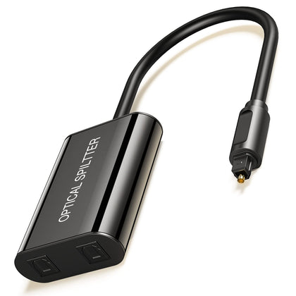 Andtobo 1in-2out Toslink splitter for shared audio to headphones or soundbar
