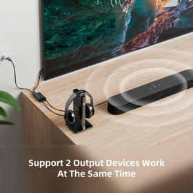 Andtobo USB-C powered Toslink splitter for stable optical audio
