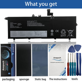 Anepoch top label displaying voltage and part numbers to verify compatibility quickly
