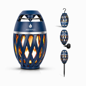 ANERIMST front view in blue showing speaker and torch for ambient lighting benefit