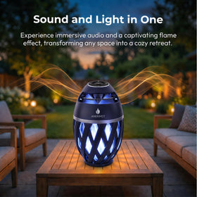 ANERIMST close-up of realistic LED flame effect, adds cozy lighting benefit