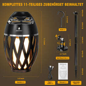 ANERIMST multi-function lamp-style speaker for table, lantern, or decor.