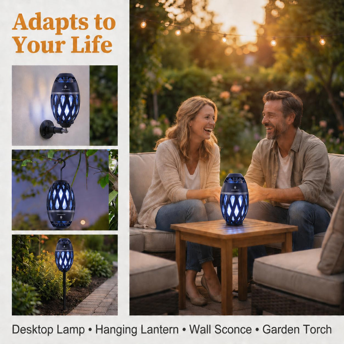 ANERIMST two speakers paired outdoors, expanded 360° sound coverage benefit