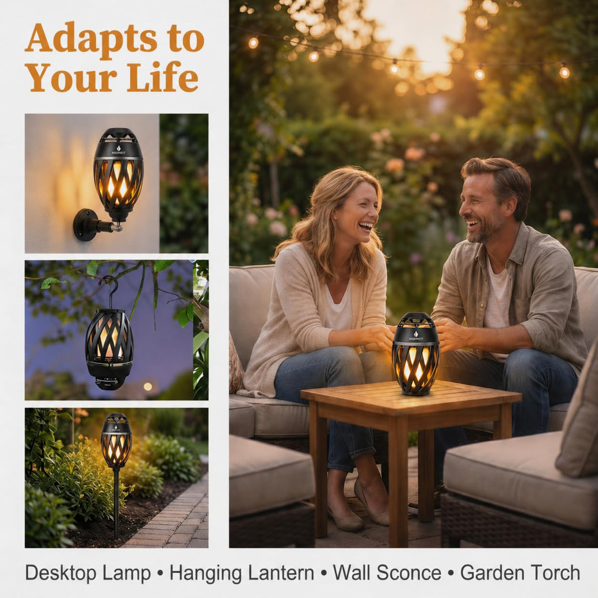 ANERIMST wall mounted ambient light enhancing outdoor or indoor mood