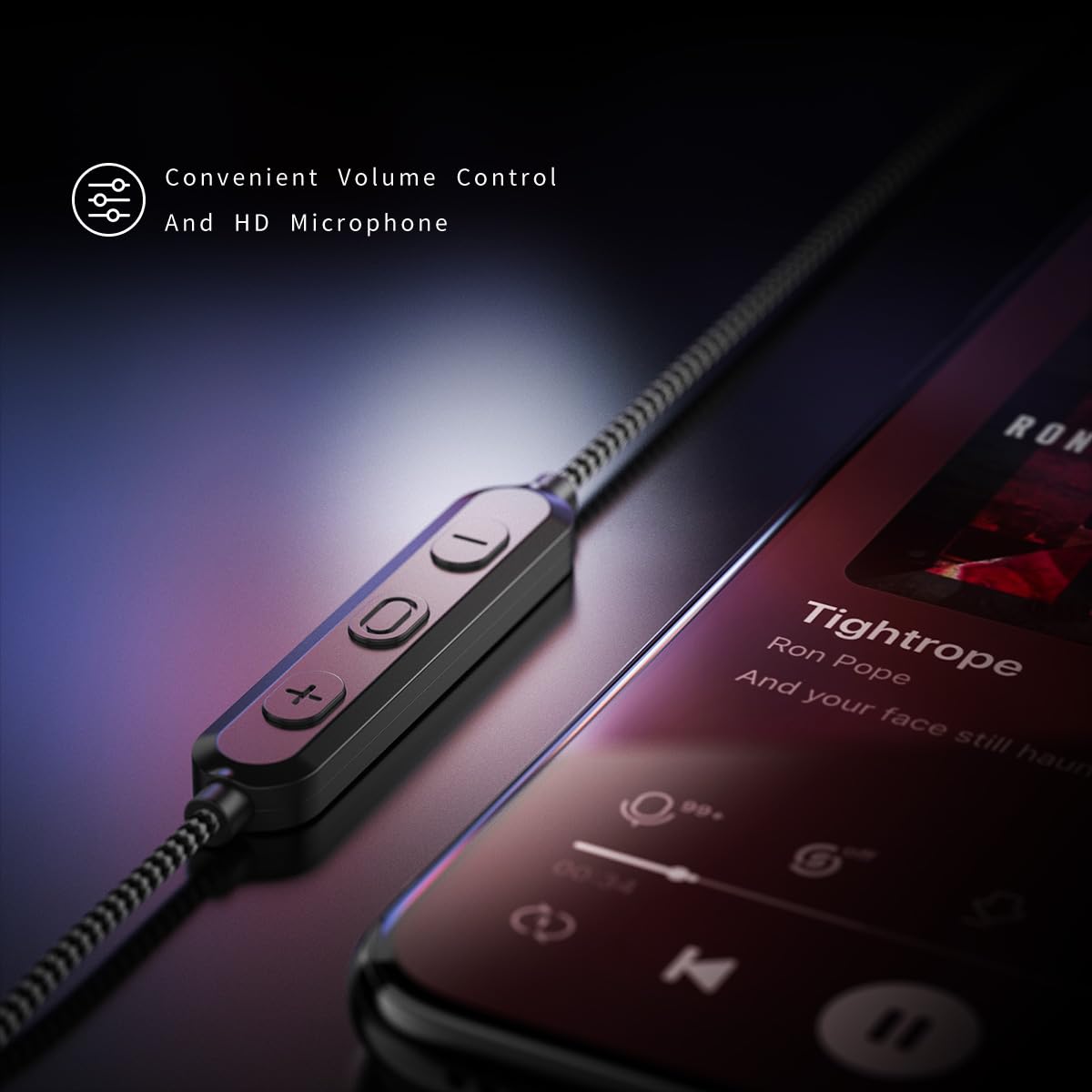 ANFLOWE ES850 built-in mic and inline controls for quick calls.