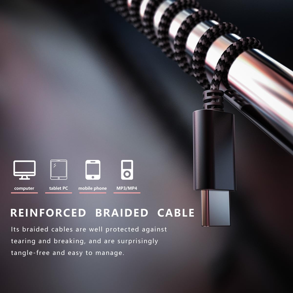 ANFLOWE ES850 tangle-free braided cable resists knots during exercise.
