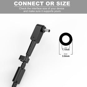 ANFRLE Acer Aspire 5 charger plugged-in angle, portable and convenient.