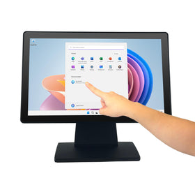 ANGEL POS 17.3-inch monitor side view shows a compact, space-saving POS solution.