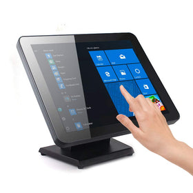 Angel POS 17-Inch capacitive monitor front view showcases seamless flat screen for durable, reliable use.