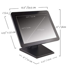 Angel POS 17-Inch capacitive monitor plug-and-play readiness simplifies setup across Windows devices.