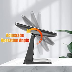 ANGEL POS multi-touch close-up shows 10-point touch for collaborative use.