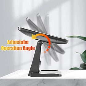 ANGEL POS multi-touch close-up shows 10-point touch for collaborative use.