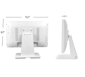 ANGEL POS white FHD 1080p display delivers sharp transaction details and menus.