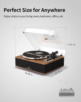 ANGELS HORN vinyl record player 33-1-3-45 rpm speeds fit 7 10 and 12 inch records