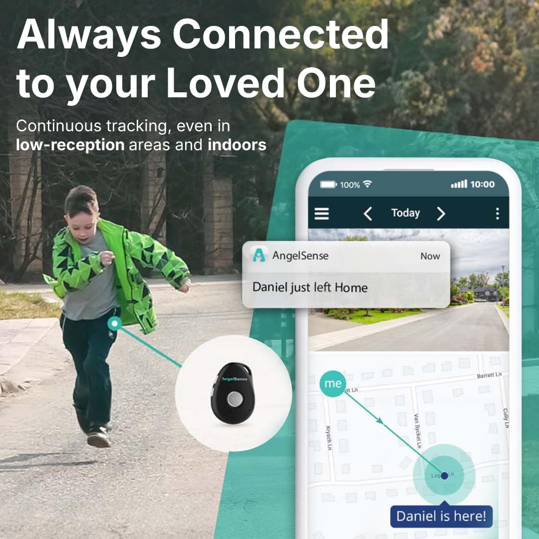 AngelSense device with two-way speakerphone enabling direct communication.
