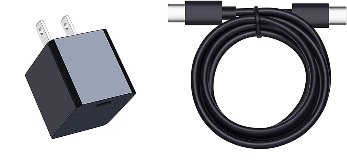 ANGREAT front view showing adapter and included 1m Type-C cable, fast charging ready