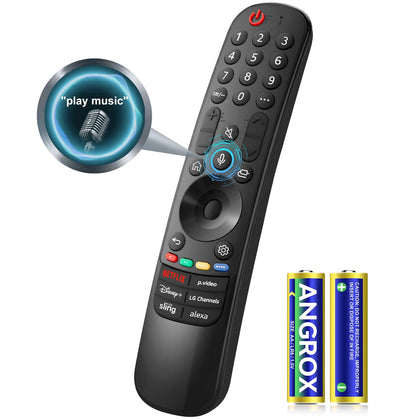 Angrox remote front view showing buttons and wheel, easy control benefit