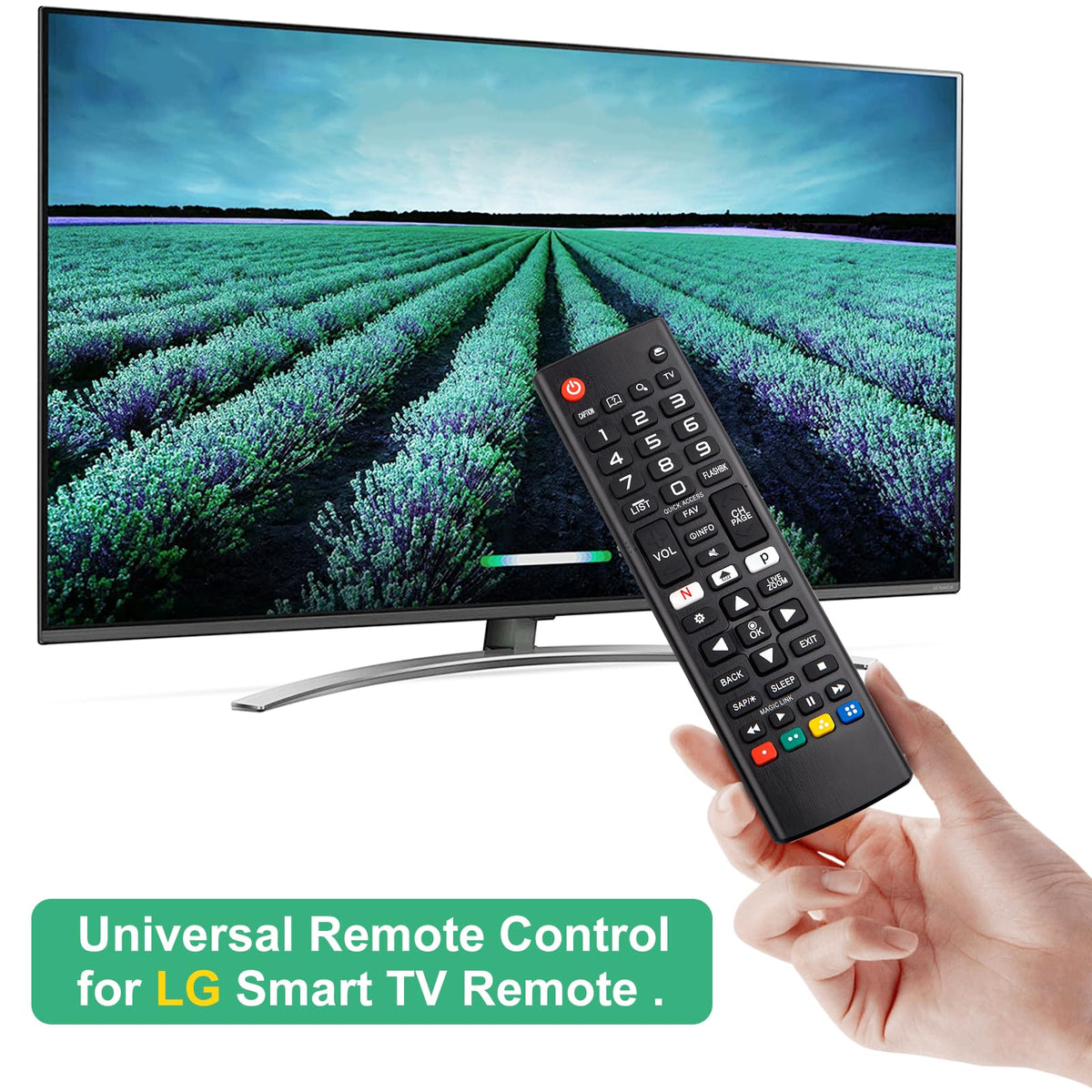 Angrox remote compatible with LG LCD, LED, and 3D HDTV models
