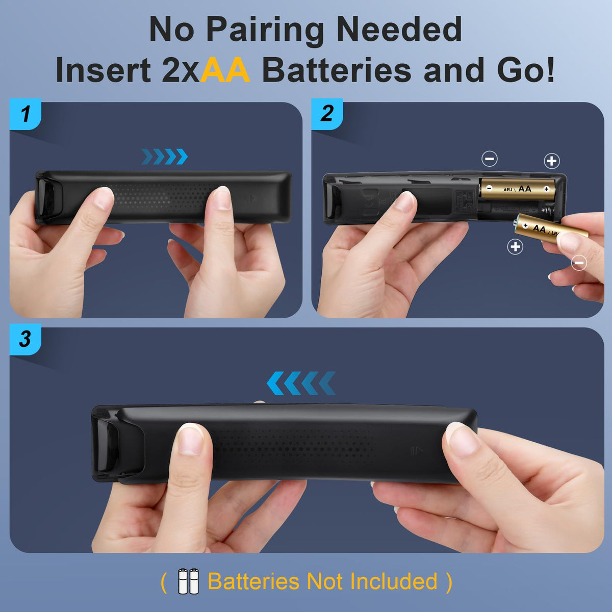 Angrox remote long-range IR for fast, reliable navigation.