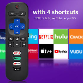 Angrox remote with shortcut keys for Netflix, Hulu, YouTube, App TV+
