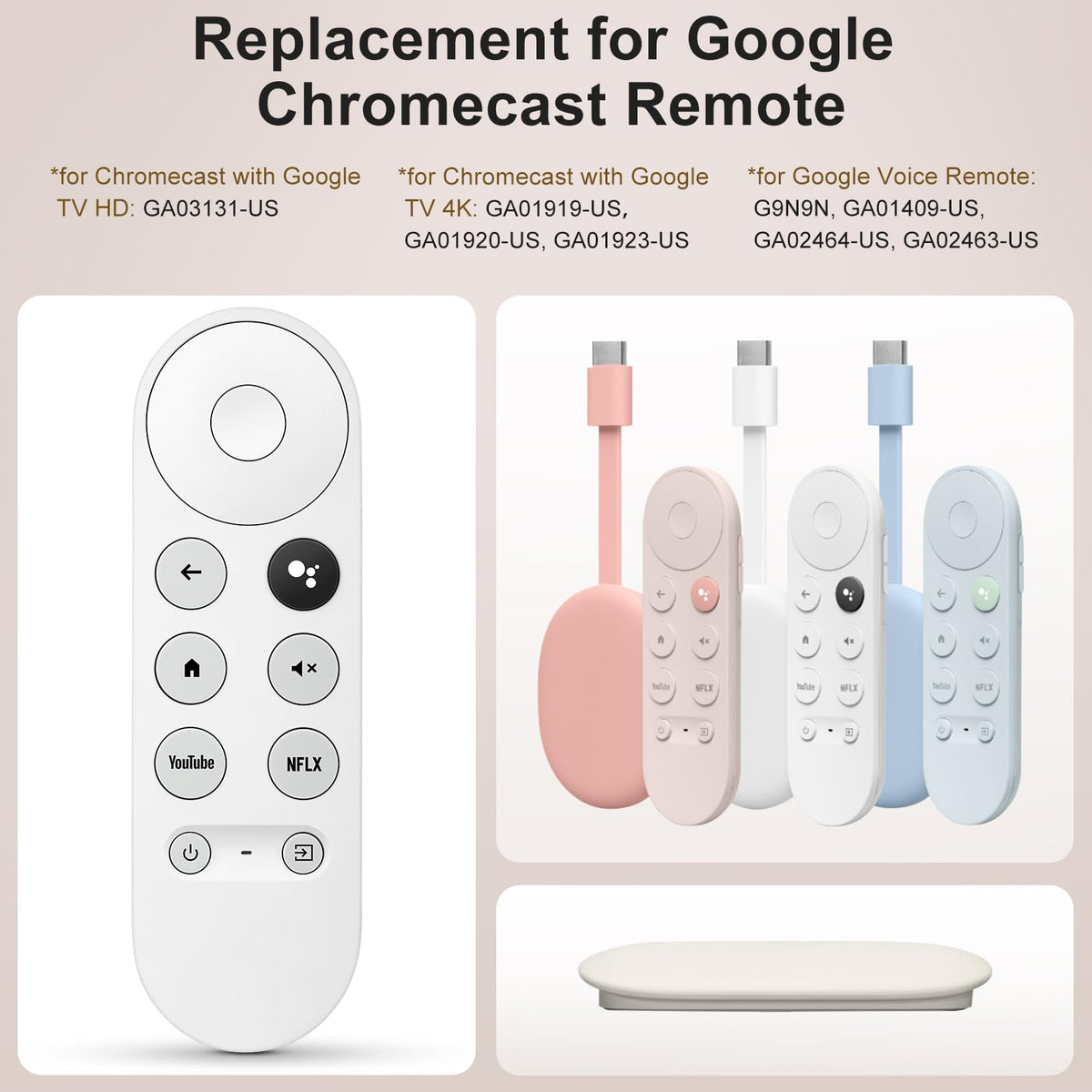 Angrox replacement remote for Google TV—simple pairing and quick setup.