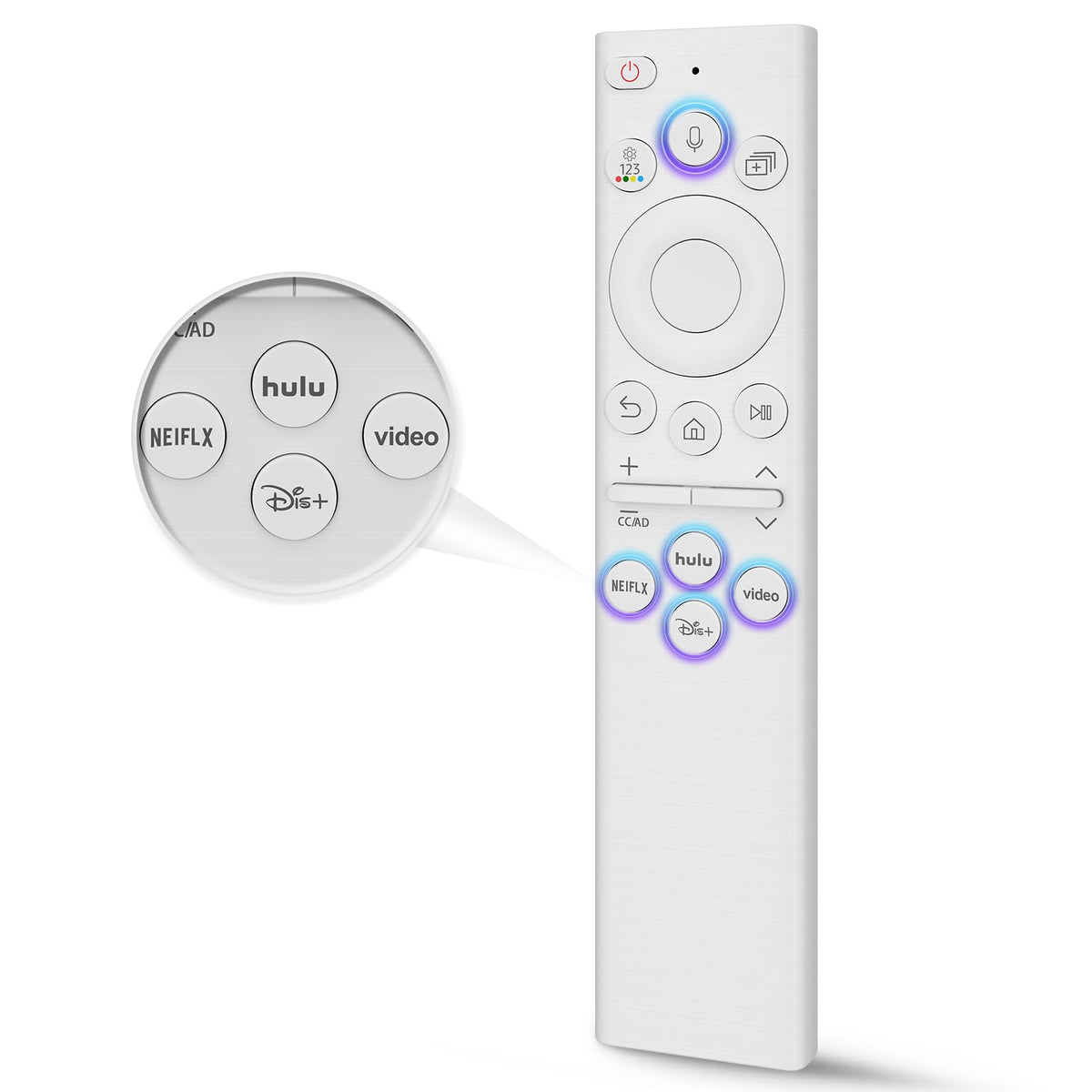 Angrox replacement Samsung remote with quick pairing for 2018-2024 TVs and voice control