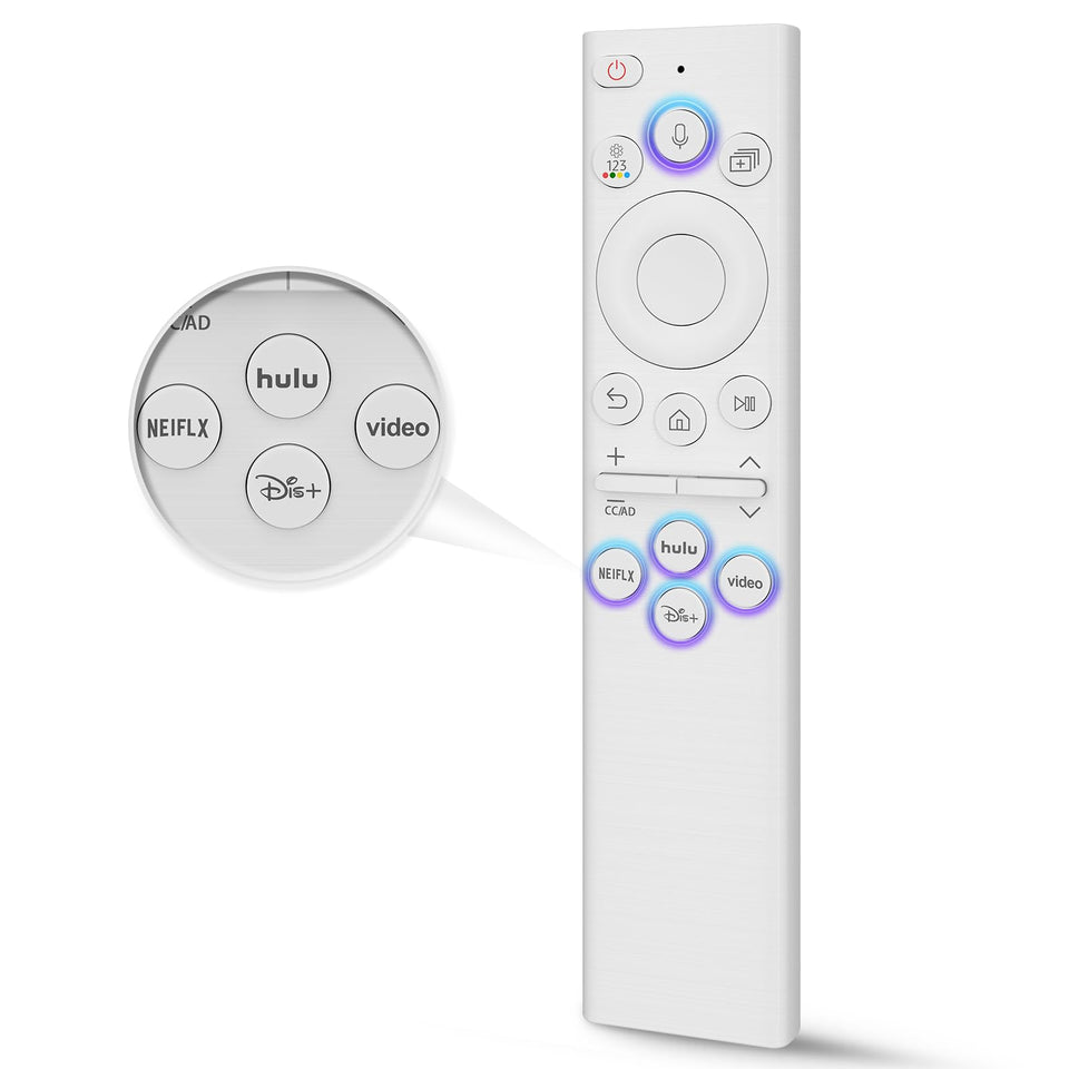 Angrox replacement Samsung remote with quick pairing for 2018-2024 TVs and voice control