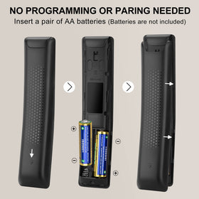Angrox remote easy setup image indicates no programming required.