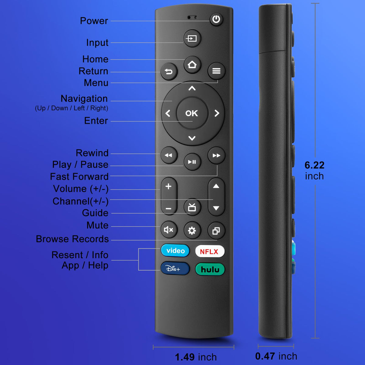 Angrox universal remote in living room use for simple TV switching