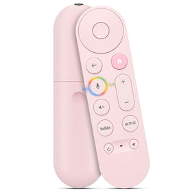 Angrox voice remote for Google TV front view highlighting ergonomic design.