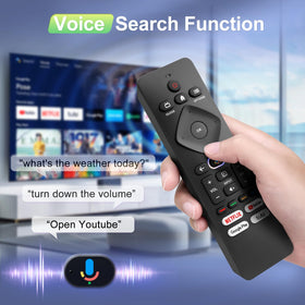 Infrared and Bluetooth enabled Angrox remote offers flexible TV control within range.