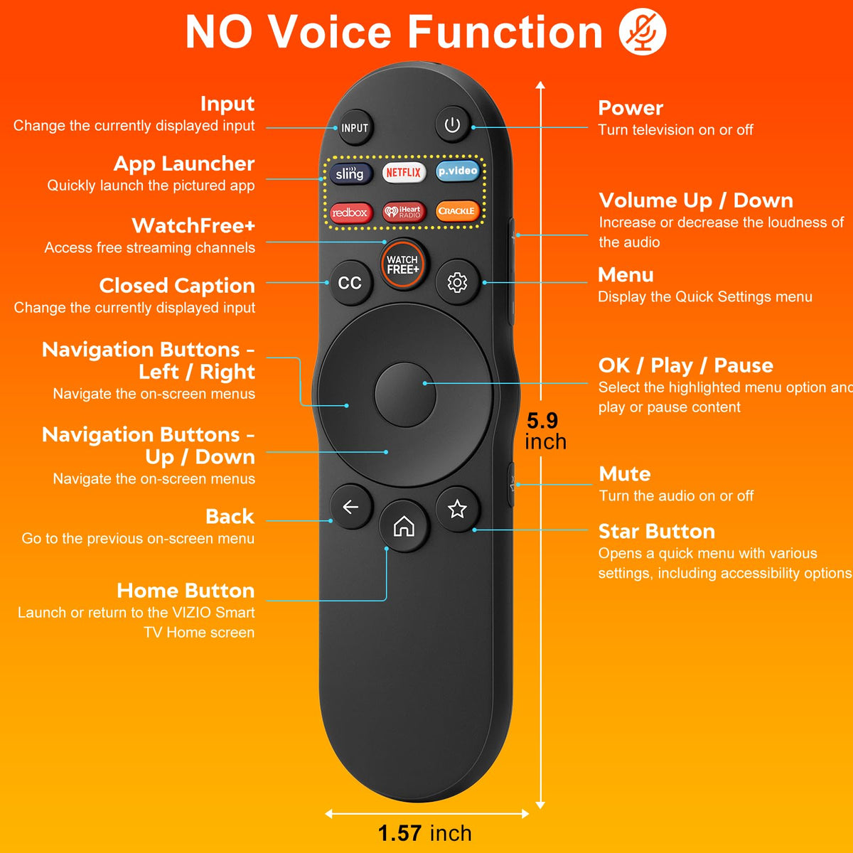 Angrox XRT270 in use with Vizio TV from sofa demonstrates reliable range