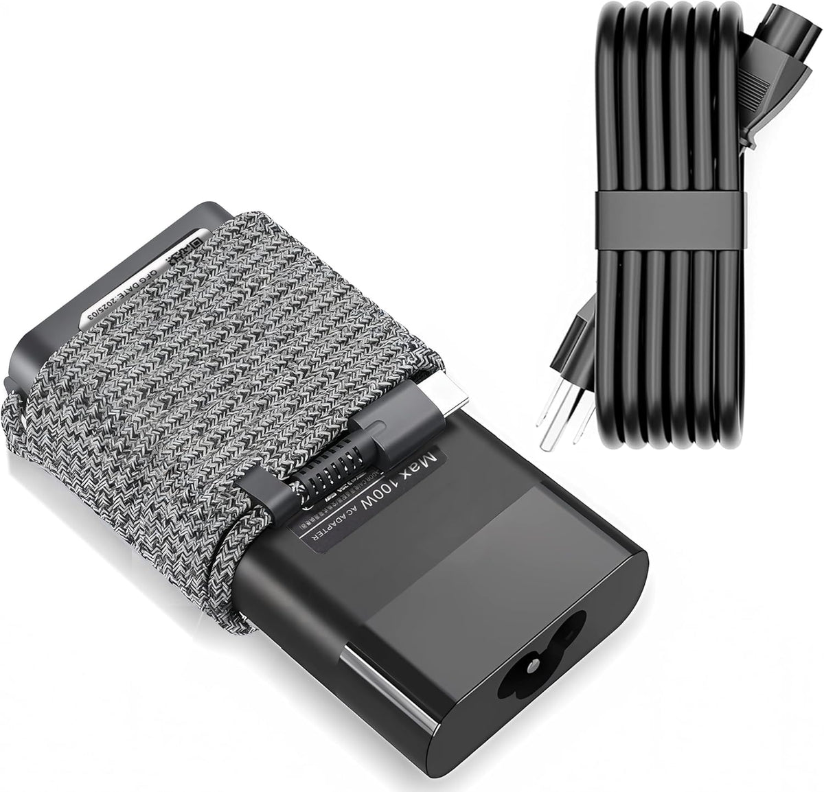 AN·GWEL USB-C laptop charger compact design for travel and storage.