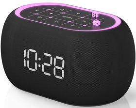 ANJANK alarm clock radio face display shows time clearly for easy bedside checking.