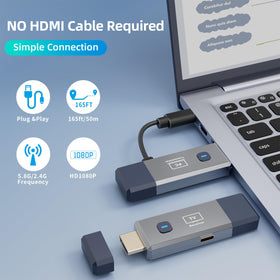 ANJCTDD ports closeup displaying HDMI and power connectors for easy device compatibility