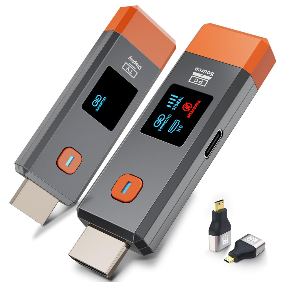 ANJCTDD Qisoable transmitter powers wireless HDMI to screen with stable 4K-capable signal