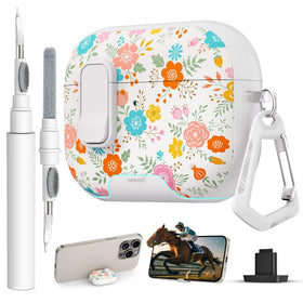 ANKASI front view showing floral case and secure fit for style and protection